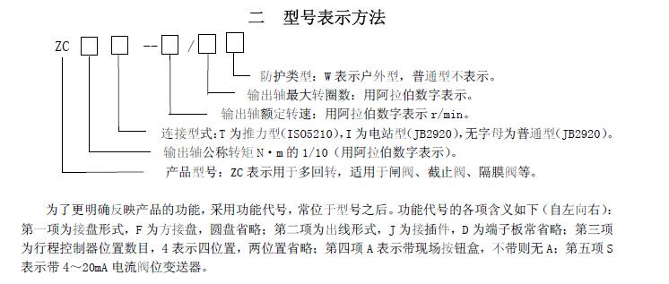 zc45-18/20閥門電動裝置說明書、接線圖